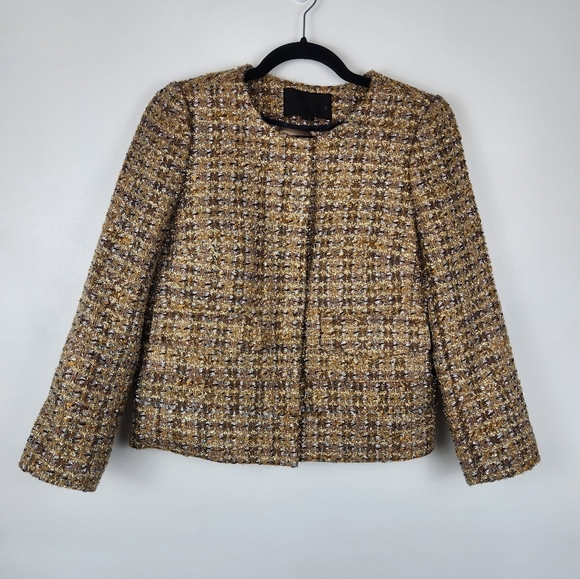 J. Crew Jackets & Blazers - J. Crew Collection Metallic Tweed Lady Jacket - Size 2​